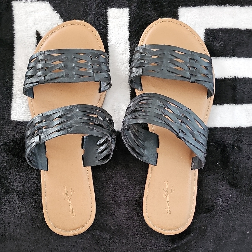 Universal Thread Black Woven Sandals